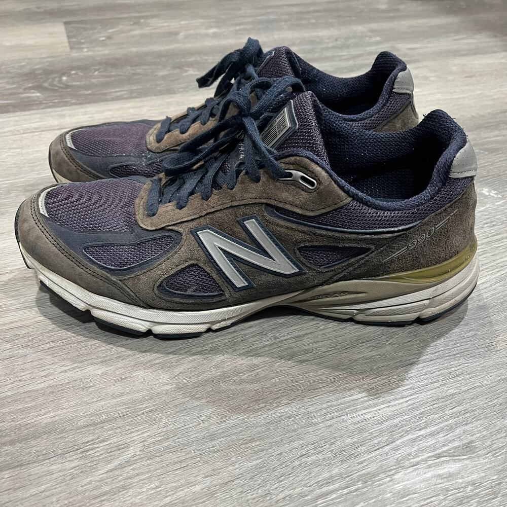 Mens New Balance 990 Made in USA Brown and Navy 11.5